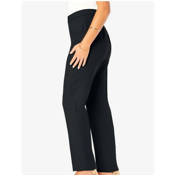 NWT Roaman's Women's Plus Size Classic Bend Over Pant Elastic Waist Pull On Dres - Picture 5 of 7